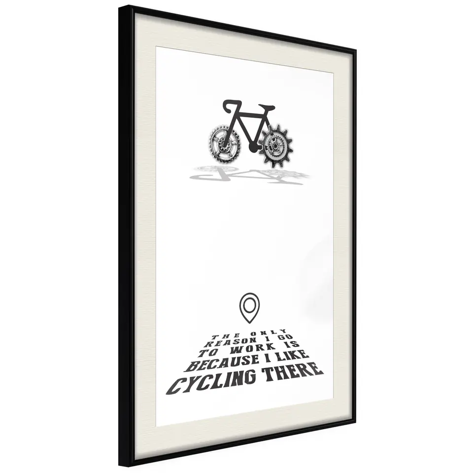 ⁨Plakat - I like Cycling [Poster] (rozmiar 20x30, wykończenie Rama czarna z passe-partout)⁩ w sklepie Wasserman.eu