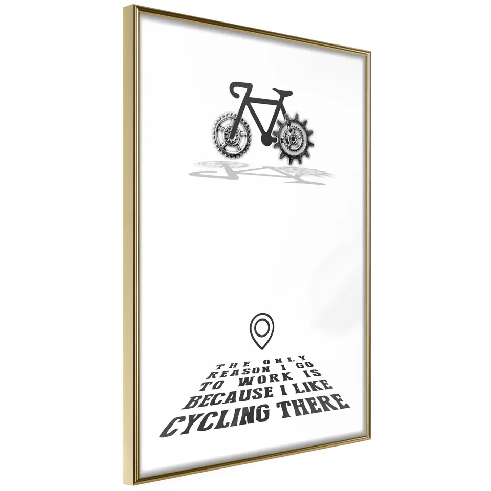 ⁨Plakat - I like Cycling [Poster] (rozmiar 20x30, wykończenie Rama złota)⁩ w sklepie Wasserman.eu