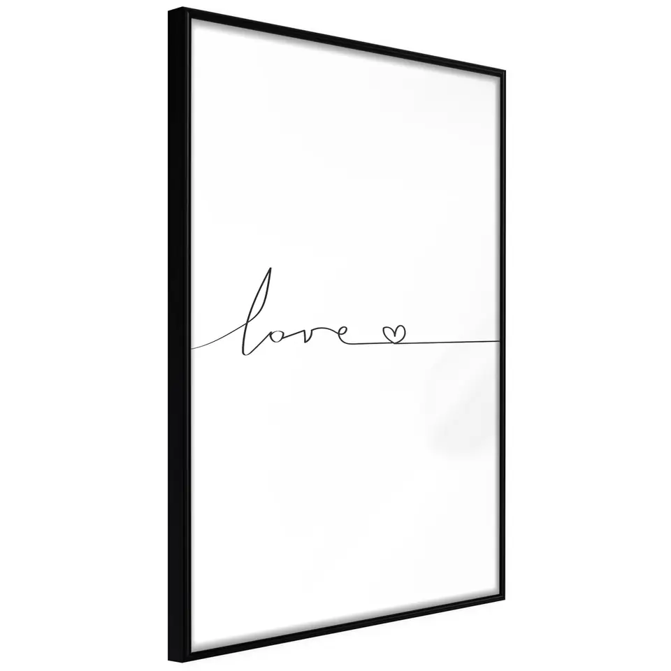⁨Poster - Love pulse (size 20x30, finish Frame black)⁩ at Wasserman.eu