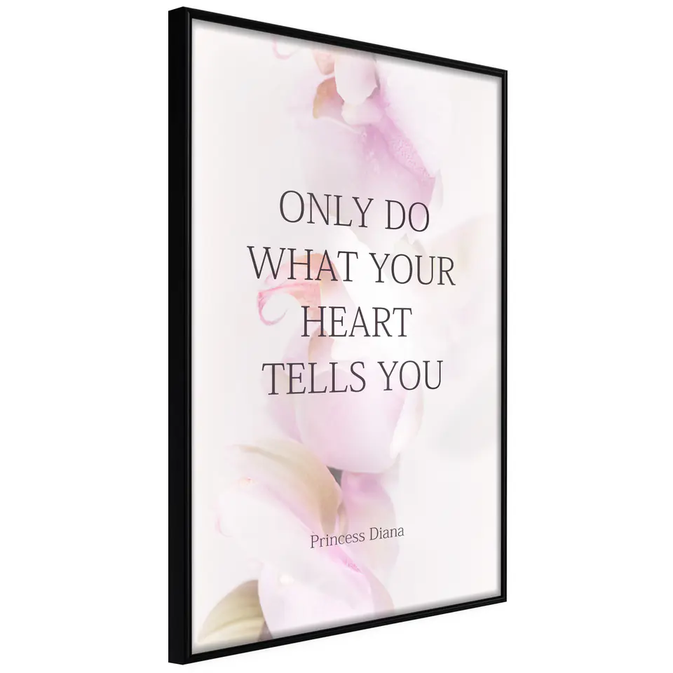 ⁨Poster - Follow your heart I (size 30x45, finish Frame black)⁩ at Wasserman.eu