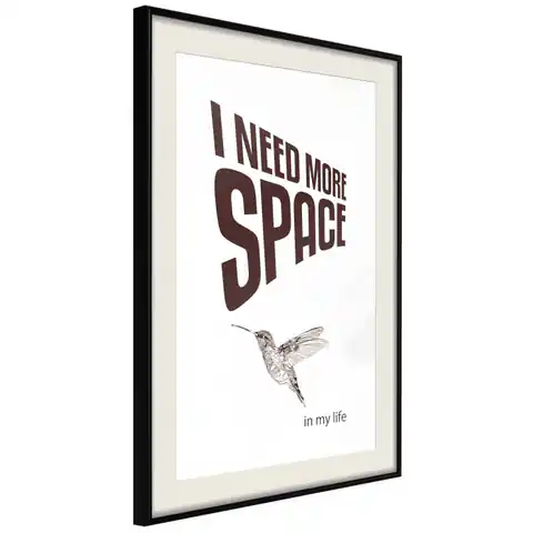 ⁨Plakat - I Need More Space [Poster] (rozmiar 40x60, wykończenie Rama czarna z passe-partout)⁩ w sklepie Wasserman.eu