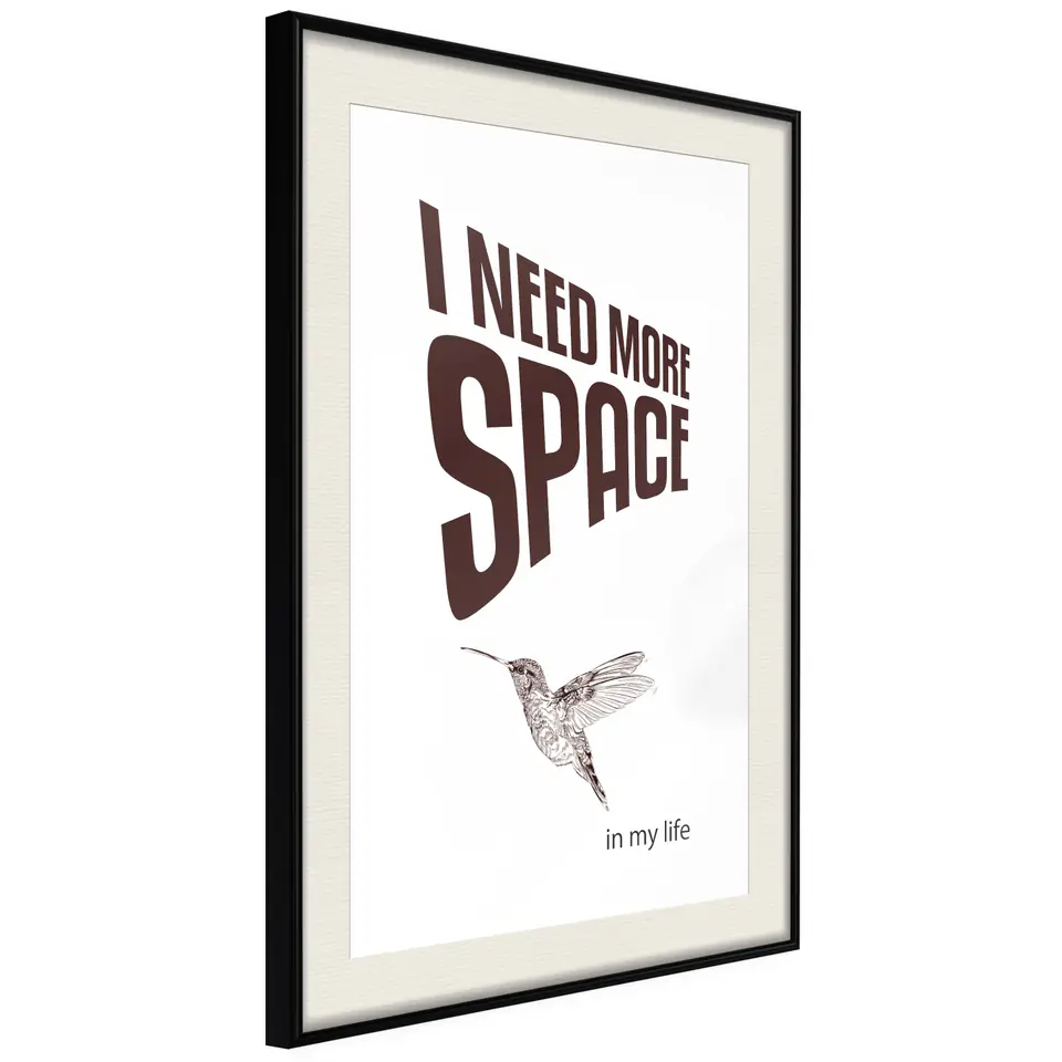 ⁨Plakat - I Need More Space [Poster] (rozmiar 20x30, wykończenie Rama czarna z passe-partout)⁩ w sklepie Wasserman.eu