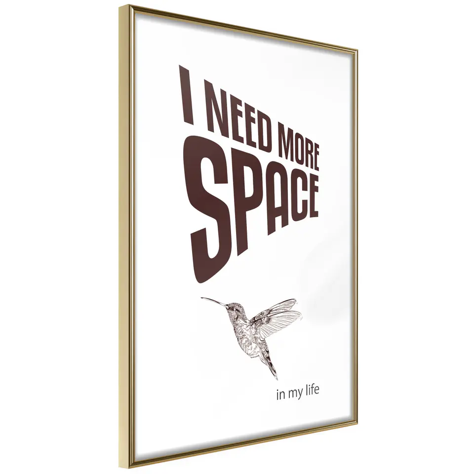 ⁨Poster - Space needed (size 20x30, finish Gold frame)⁩ at Wasserman.eu