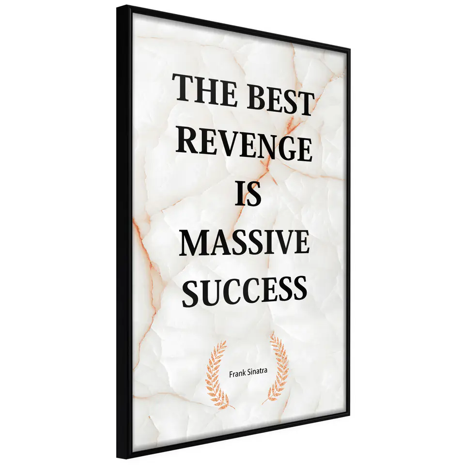 ⁨Plakat - The Best Revenge Is Massive Success [Poster] (rozmiar 20x30, wykończenie Rama czarna)⁩ w sklepie Wasserman.eu