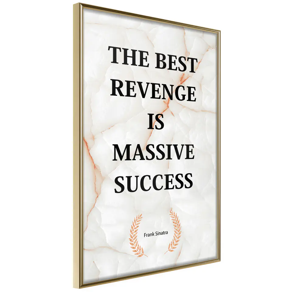 ⁨Plakat - The Best Revenge Is Massive Success [Poster] (rozmiar 20x30, wykończenie Rama złota)⁩ w sklepie Wasserman.eu