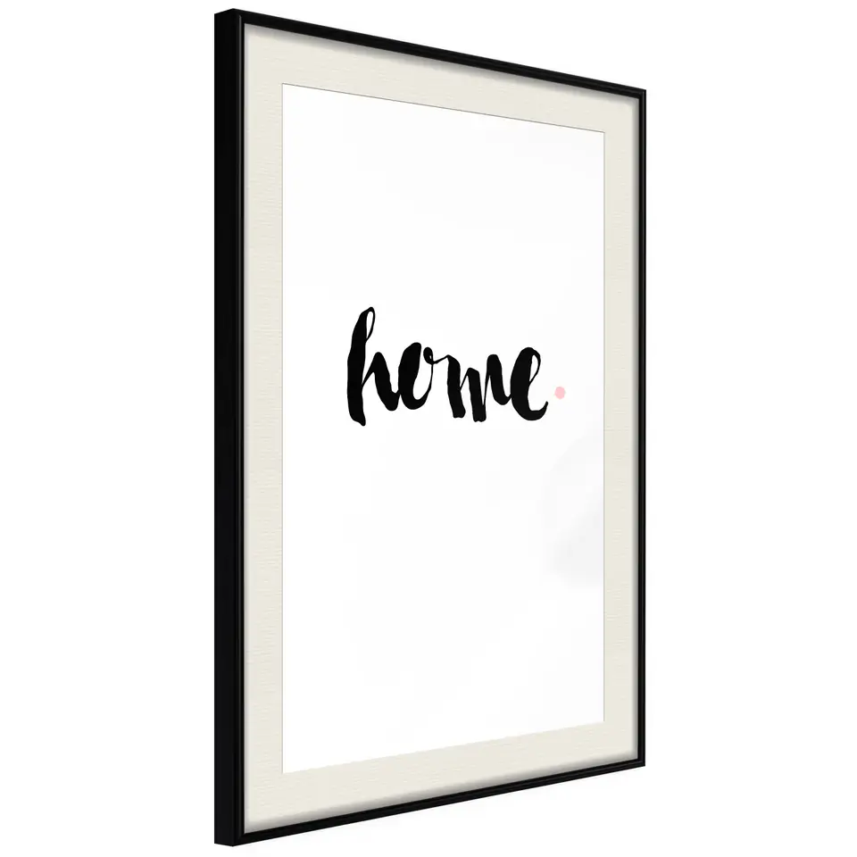 ⁨Plakat - Dom i kropka [Poster] (rozmiar 40x60, wykończenie Rama czarna z passe-partout)⁩ w sklepie Wasserman.eu