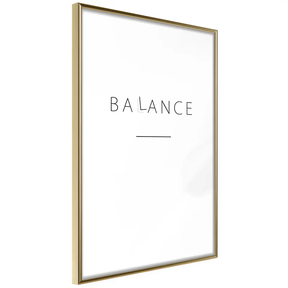 ⁨Plakat - Balance [Poster] (rozmiar 30x45, wykończenie Rama złota)⁩ w sklepie Wasserman.eu