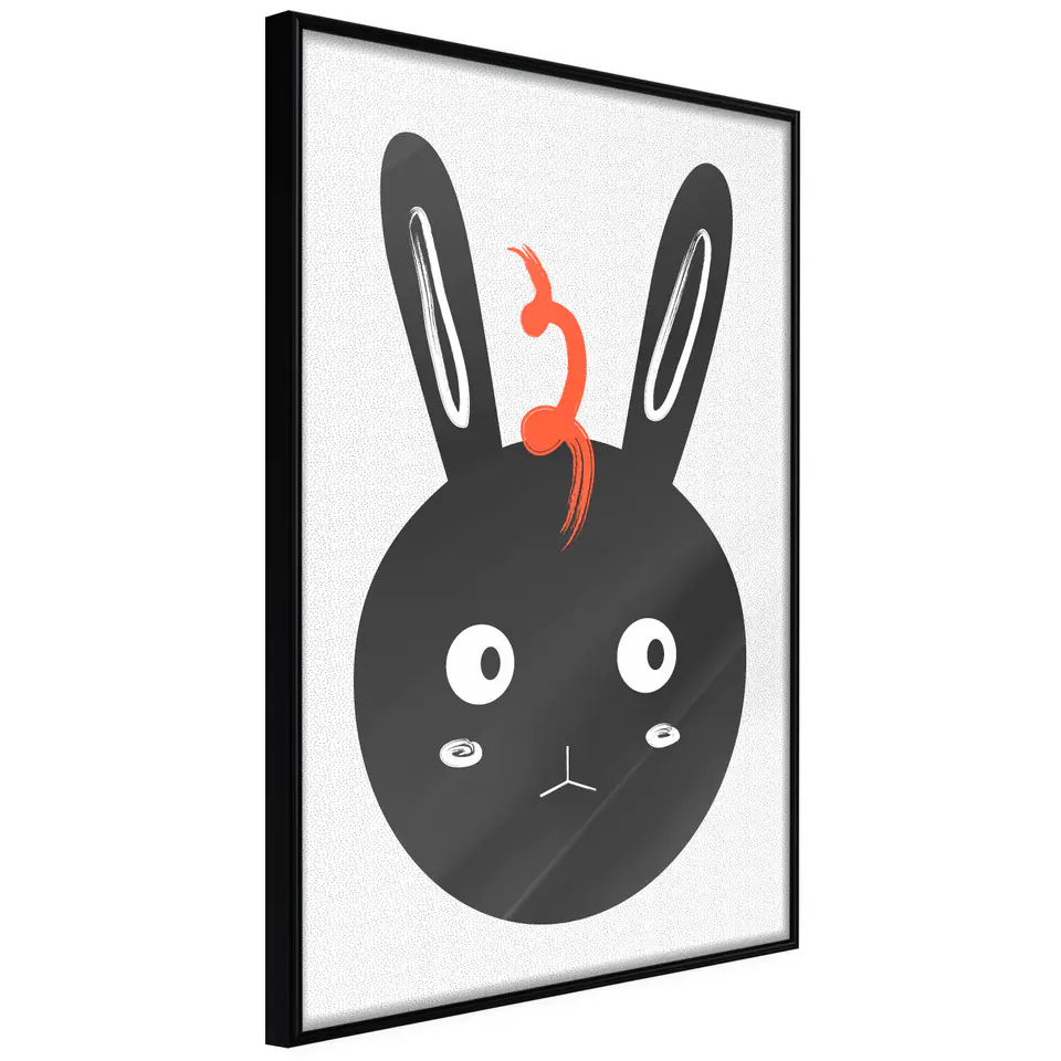 ⁨Poster - Surprised trusia (size 20x30, finish Frame black)⁩ at Wasserman.eu
