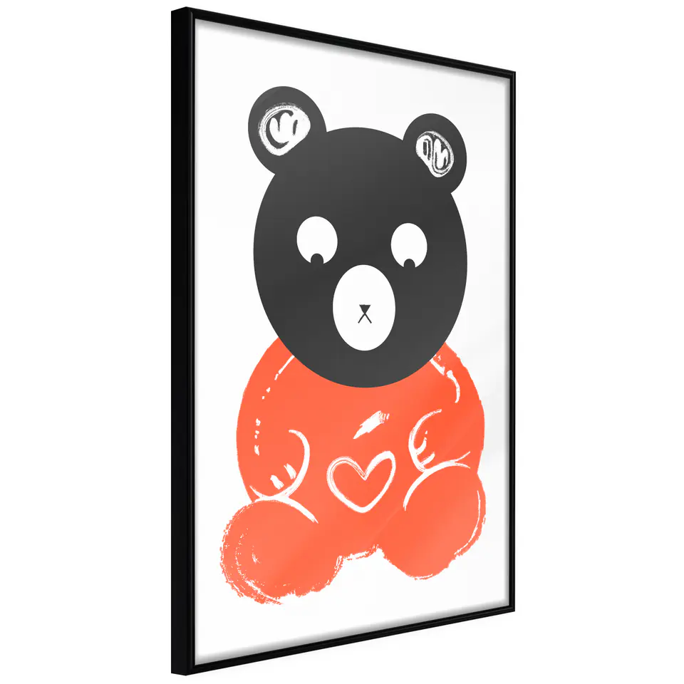 ⁨Poster - Mascot in Love (size 20x30, finish Frame black)⁩ at Wasserman.eu