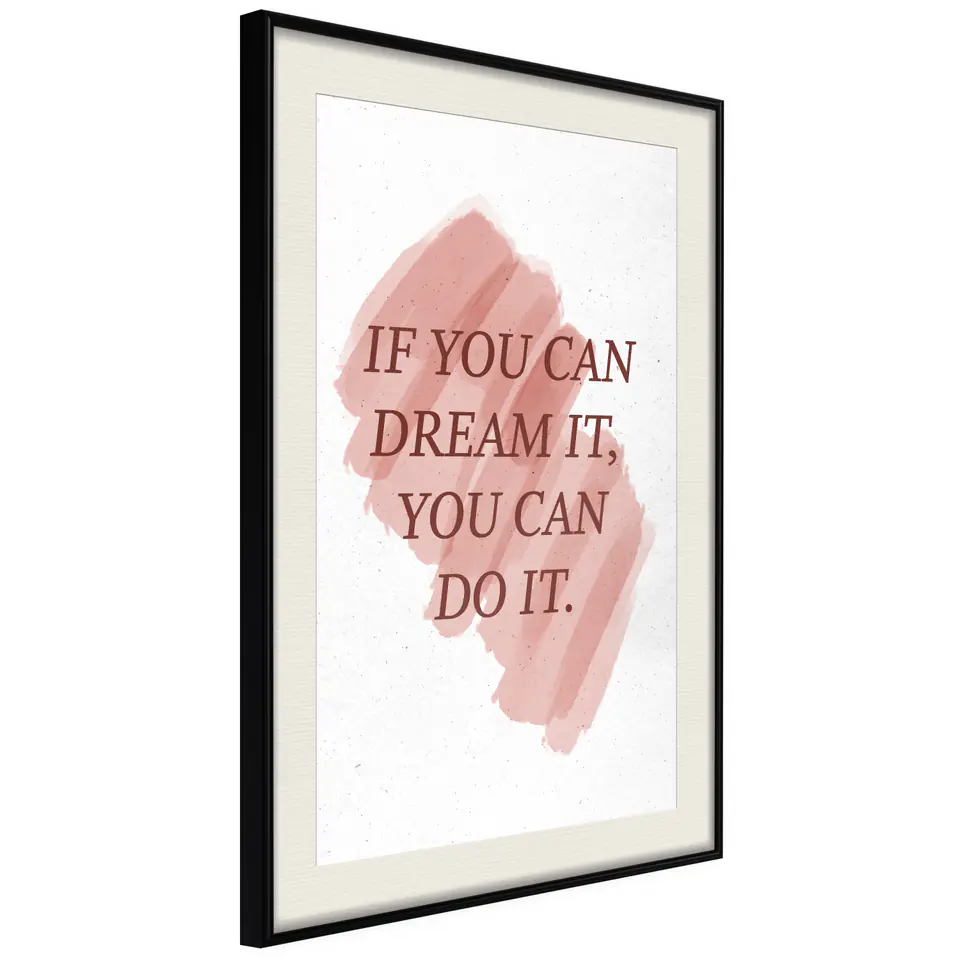 ⁨Plakat - You Can Do It [Poster] (rozmiar 30x45, wykończenie Rama czarna z passe-partout)⁩ w sklepie Wasserman.eu