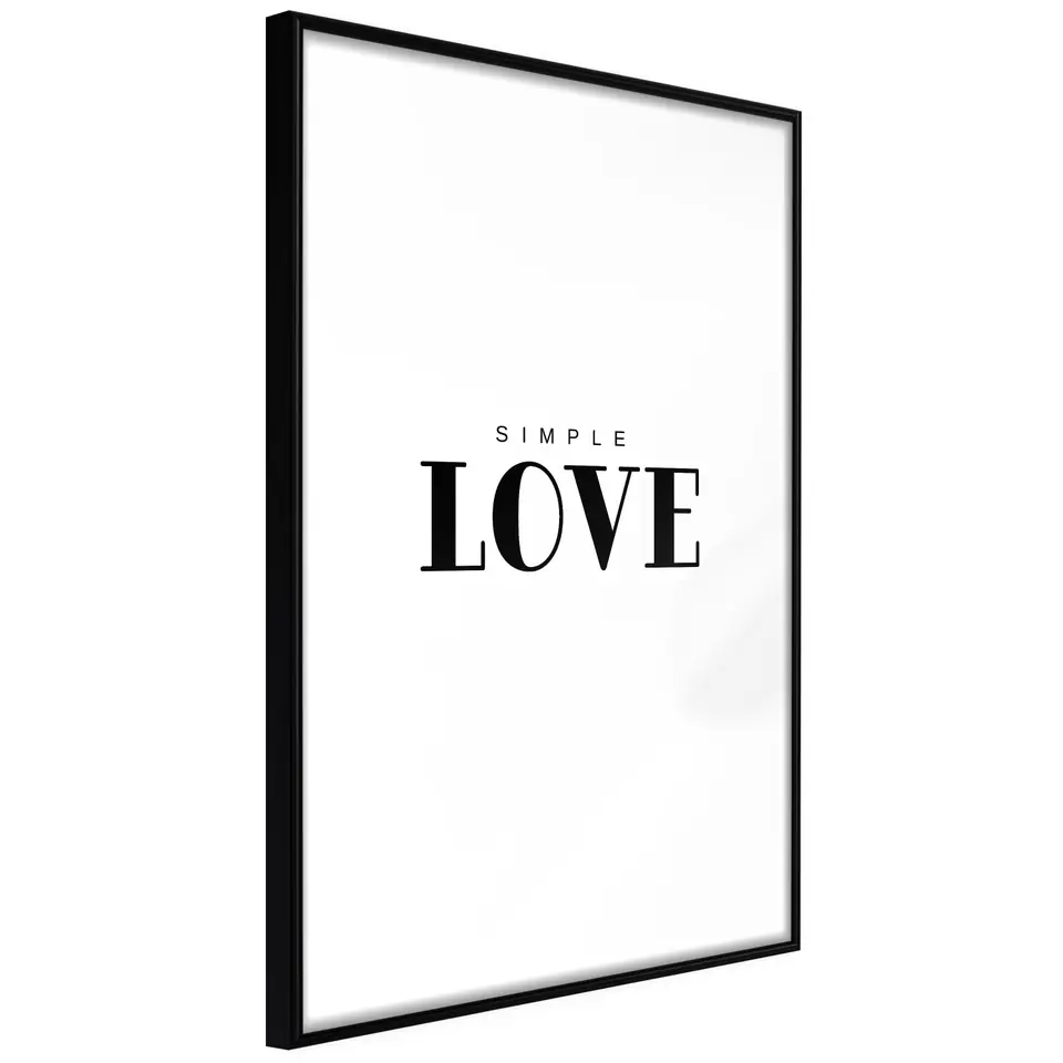 ⁨Poster - Simple Love (size 20x30, finish Frame black)⁩ at Wasserman.eu