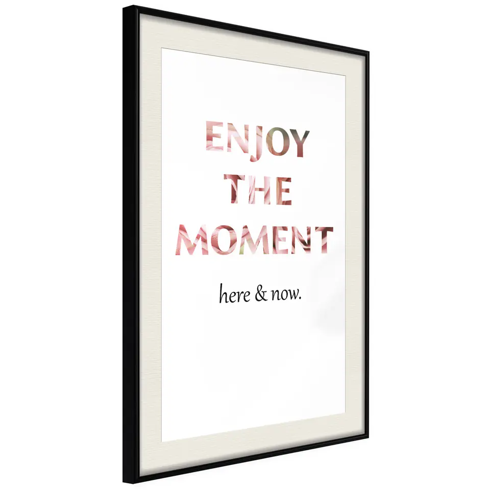 ⁨Plakat - Enjoy the Moment [Poster] (rozmiar 30x45, wykończenie Rama czarna z passe-partout)⁩ w sklepie Wasserman.eu