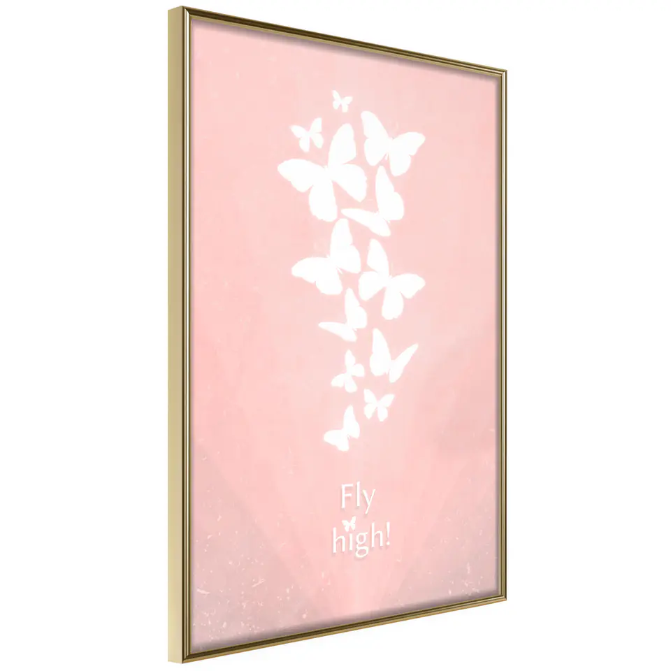 ⁨Poster - Butterfly Dream (size 20x30, finish Frame gold)⁩ at Wasserman.eu