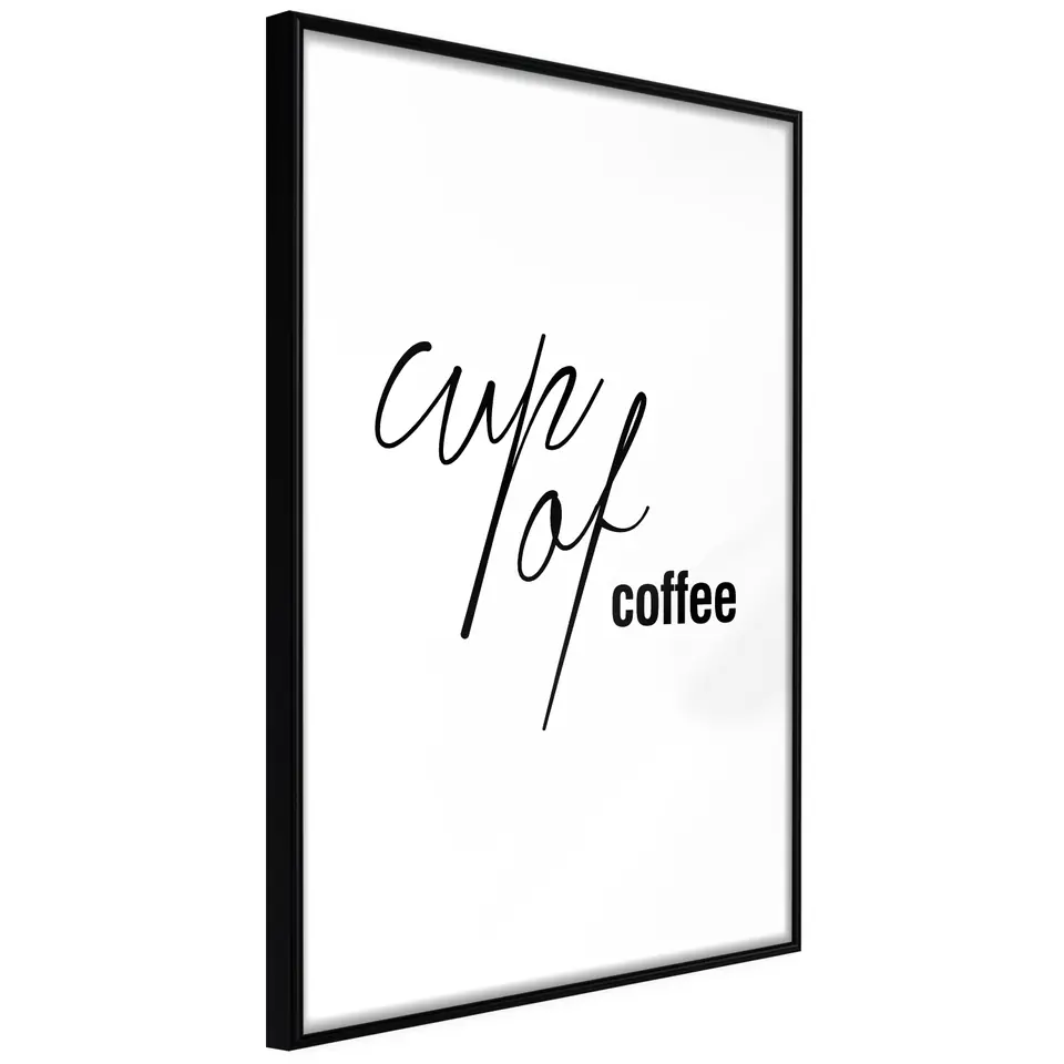 ⁨Plakat - Cup of Coffee [Poster] (rozmiar 20x30, wykończenie Rama czarna)⁩ w sklepie Wasserman.eu