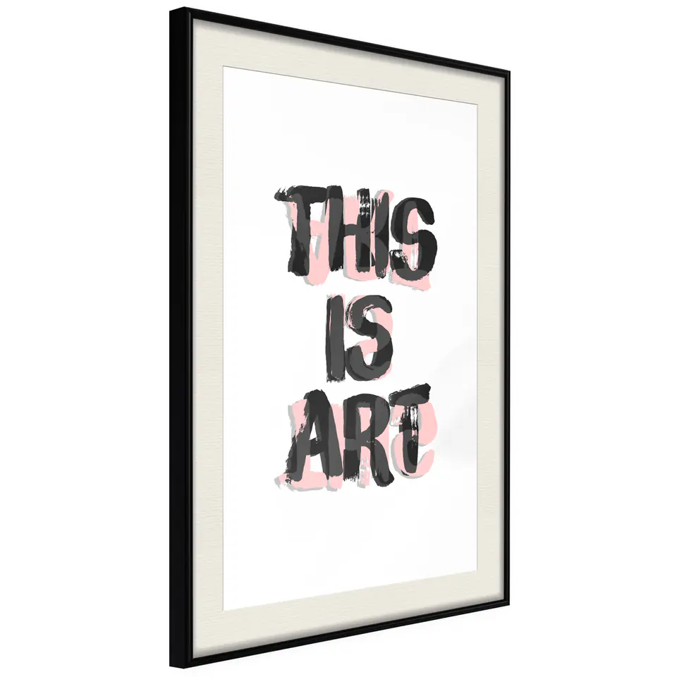 ⁨Plakat - This Is Art [Poster] (rozmiar 30x45, wykończenie Rama czarna z passe-partout)⁩ w sklepie Wasserman.eu