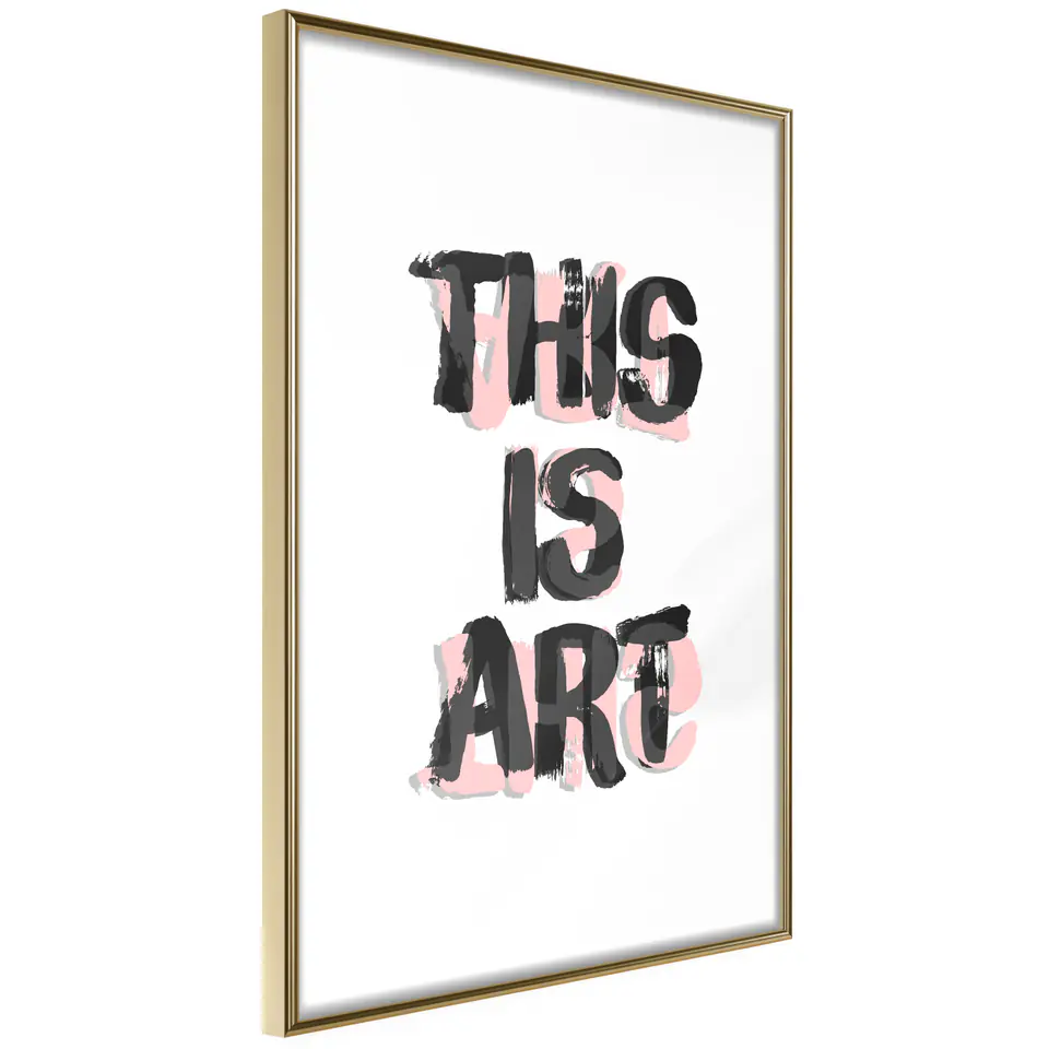 ⁨Plakat - This Is Art [Poster] (rozmiar 20x30, wykończenie Rama złota)⁩ w sklepie Wasserman.eu