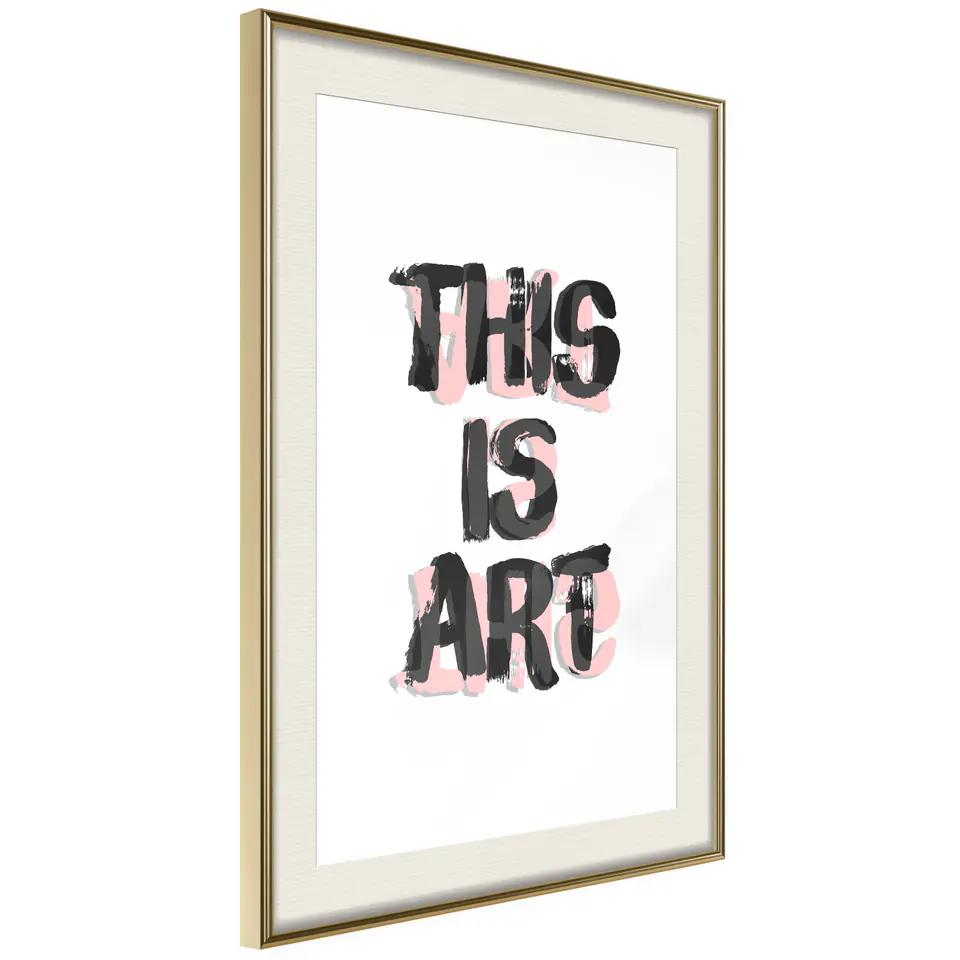 ⁨Plakat - This Is Art [Poster] (rozmiar 30x45, wykończenie Rama złota z passe-partout)⁩ w sklepie Wasserman.eu