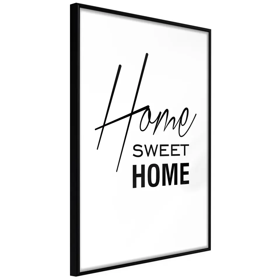 ⁨Plakat - Black and White: Home Sweet Home [Poster] (rozmiar 20x30, wykończenie Rama czarna)⁩ w sklepie Wasserman.eu