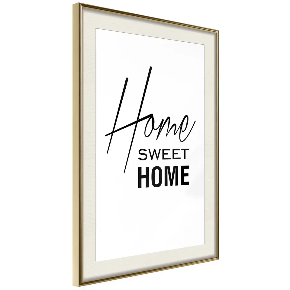 ⁨Poster - House I (size 20x30, finish Gold frame with passe-partout)⁩ at Wasserman.eu