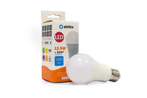 ⁨LED-LAMPE ABILITE CLASSIC MILKY B.CIEPŁA E27 13,5W/230V 1320LM A60⁩ im Wasserman.eu