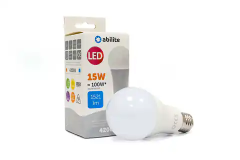 ⁨LED-LAMPE ABILITE CLASSIC MILK B.NEUTRAL E27 15W/230V 1521LM A65⁩ im Wasserman.eu