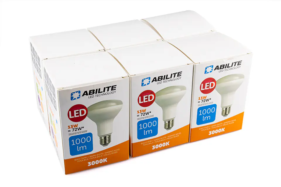 ⁨LED BULB ABILITE HEADLAMP B.CIEPŁA E27 13W/230V 1000LM 120° R80 /6-pack⁩ at Wasserman.eu