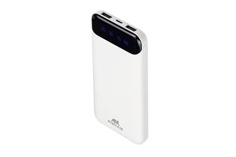 ⁨POWERBANK Rivacase z wyśw. 10 000 mAh VA2240 biały 2XUSB⁩ w sklepie Wasserman.eu