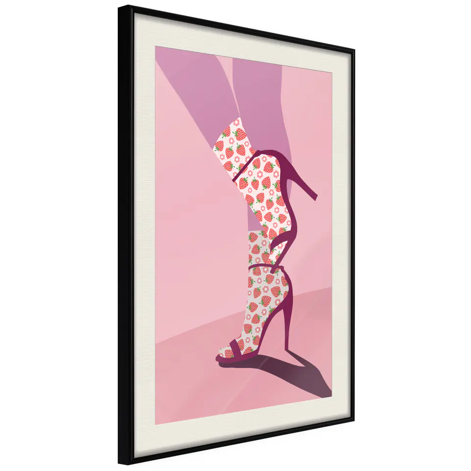 ⁨Poster - Fruit socks (size 20x30, finish Black frame with passe-partout)⁩ at Wasserman.eu