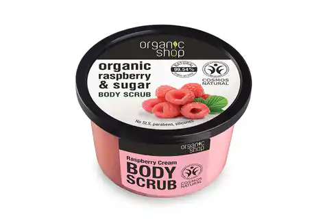⁨Organic Shop  Body Scrub Raspberry Cream Peeling do ciała 250 ml⁩ w sklepie Wasserman.eu