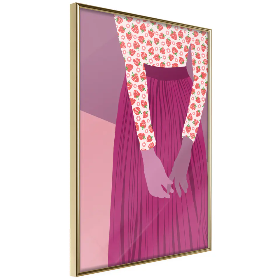 ⁨Poster - Blouse with fruit (size 20x30, finish Frame gold)⁩ at Wasserman.eu