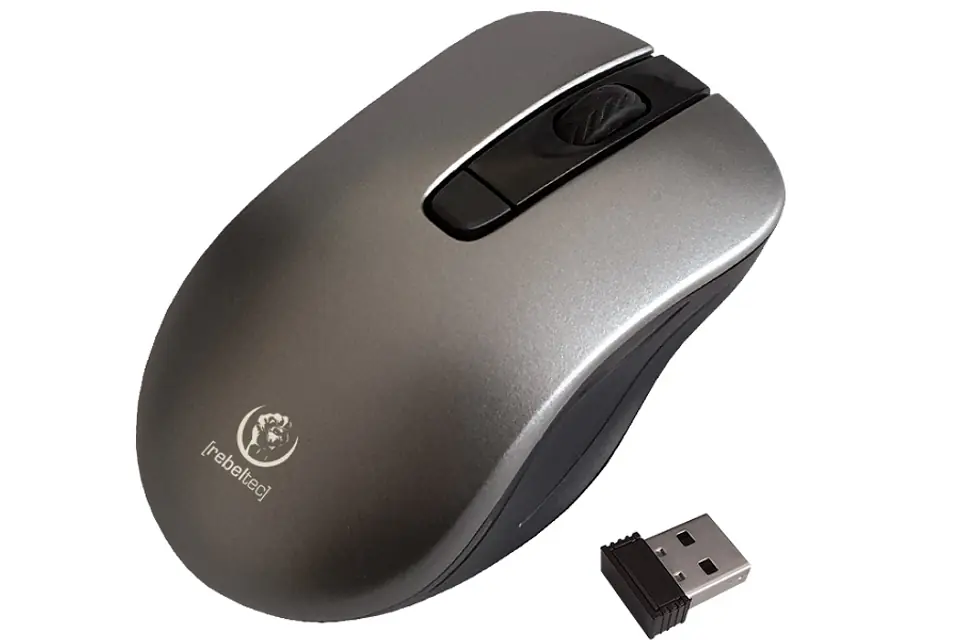 ⁨MYSZ REBELTEC STAR SILVER WIRELESS USB⁩ w sklepie Wasserman.eu