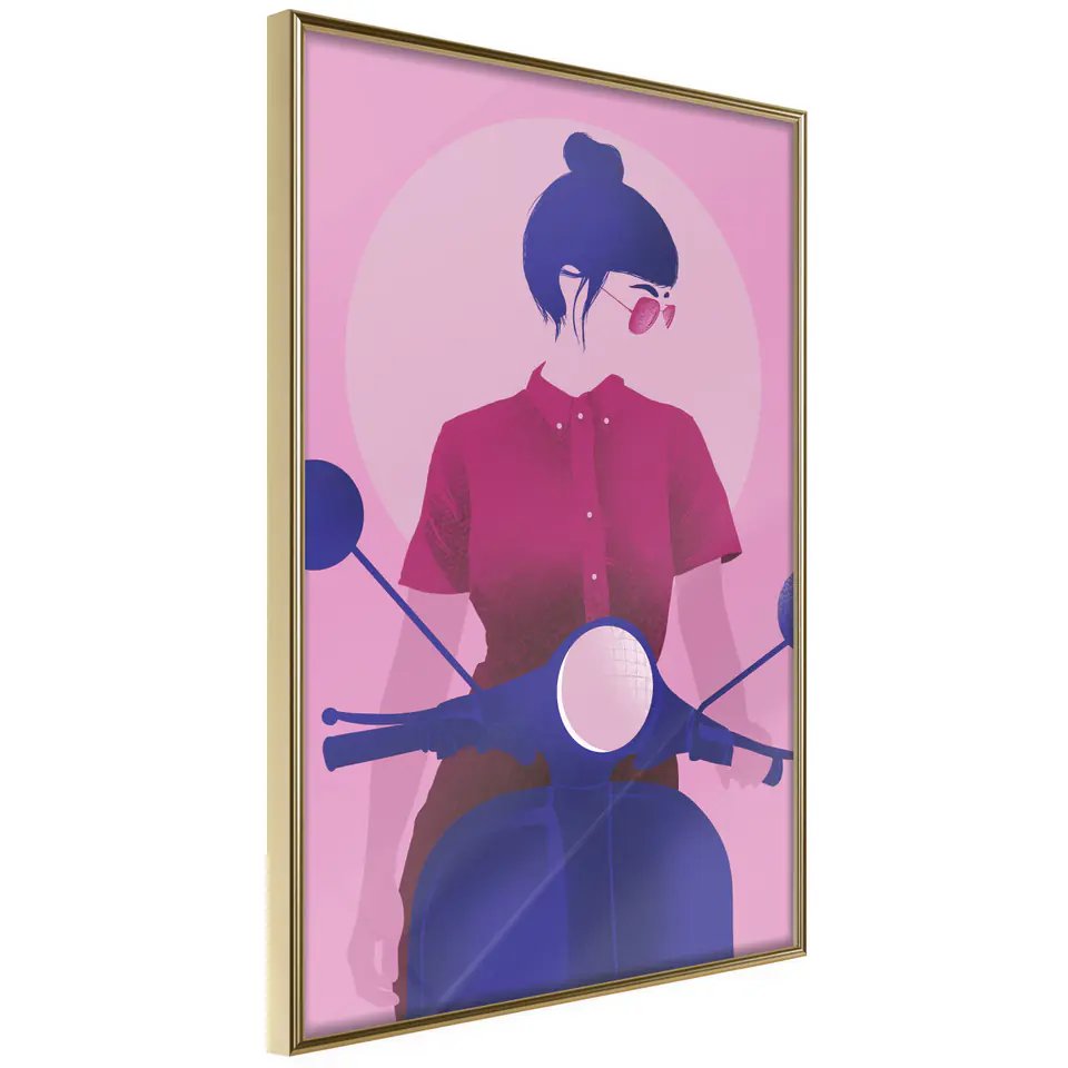 ⁨Poster - Independent girl (size 30x45, finish Frame gold)⁩ at Wasserman.eu