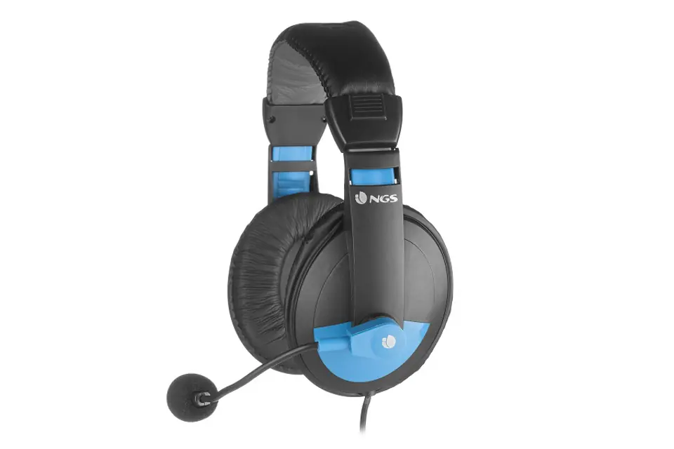 ⁨NGS MSX 9 PRO HEADPHONES with BLACK/BLUE MICROPHONE⁩ at Wasserman.eu