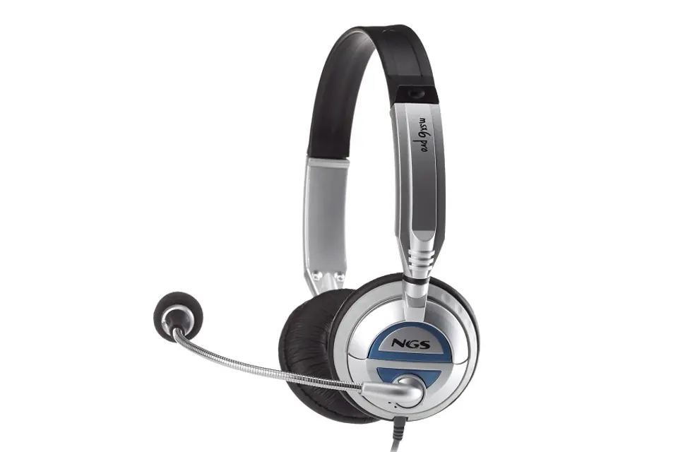 ⁨NGS MSX 6 PRO HEADPHONES with SILVER/BLACK MICROPHONE⁩ at Wasserman.eu