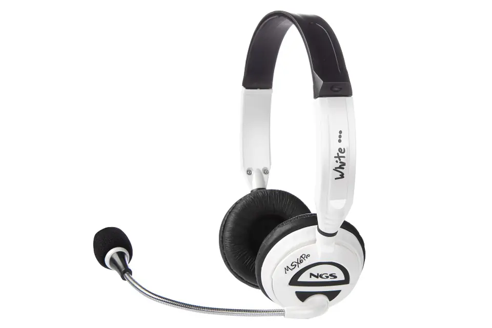 ⁨NGS MSX 6 PRO HEADPHONES with WHITE/BLACK MICROPHONE⁩ at Wasserman.eu