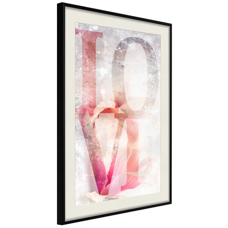 ⁨Poster - Love II (size 30x45, finish Black frame with passe-partout)⁩ at Wasserman.eu