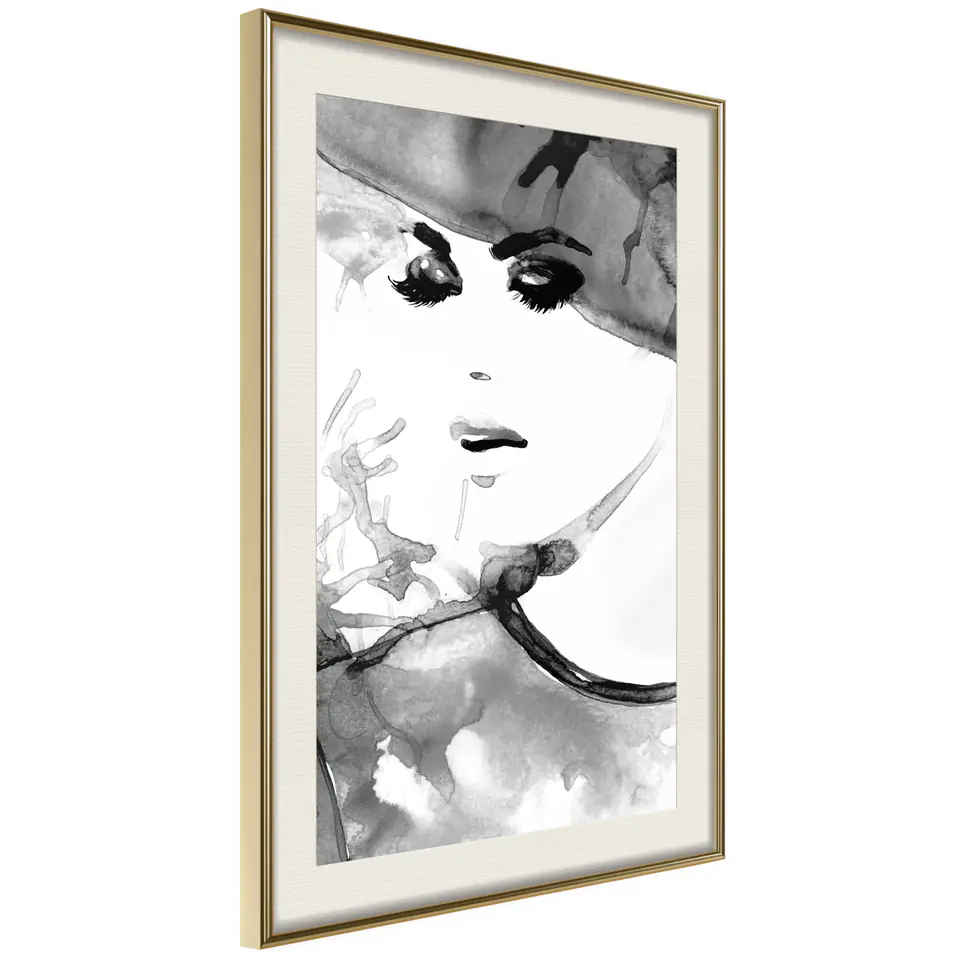 ⁨Poster - Class and chic (size 40x60, finish Gold frame with passe-partout)⁩ at Wasserman.eu