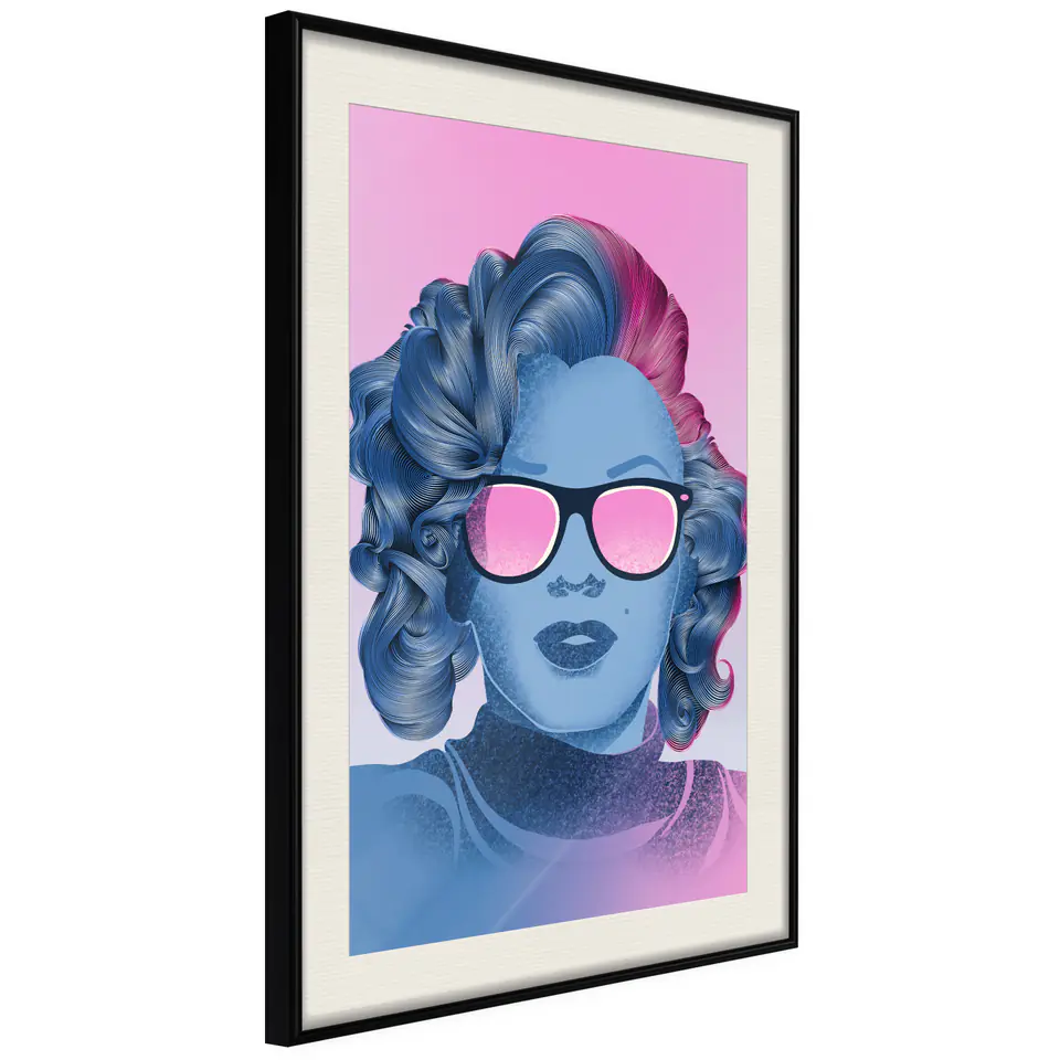 ⁨Poster - Pop culture icon (size 20x30, finish Black frame with passe-partout)⁩ at Wasserman.eu