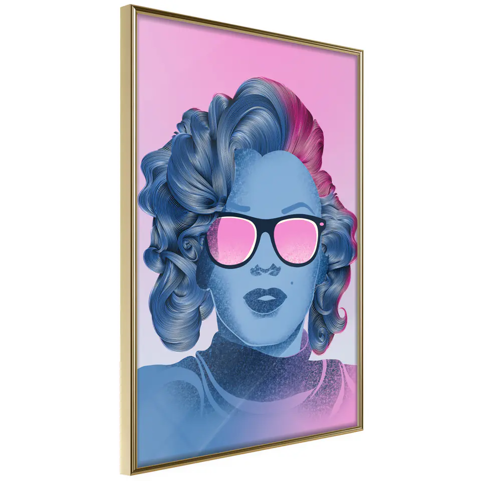 ⁨Poster - Pop culture icon (size 20x30, finish Gold frame)⁩ at Wasserman.eu