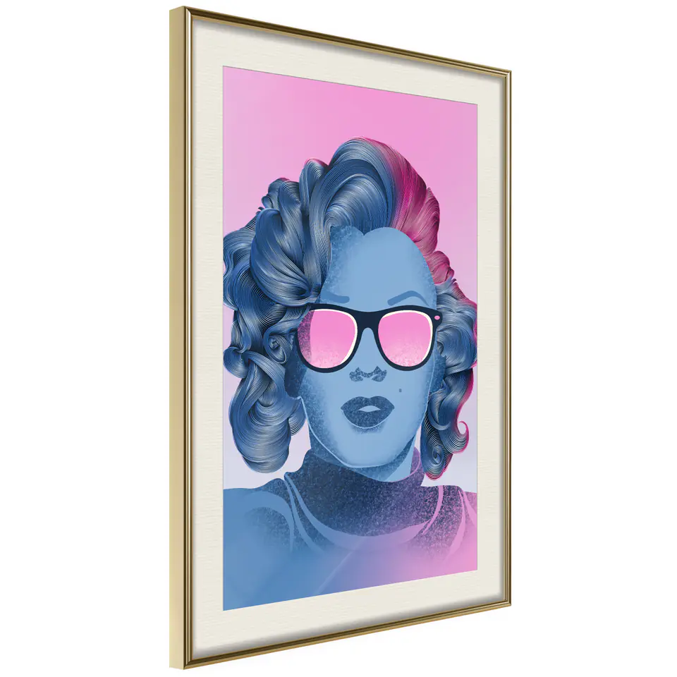 ⁨Poster - Pop culture icon (size 20x30, finish Gold frame with passe-partout)⁩ at Wasserman.eu