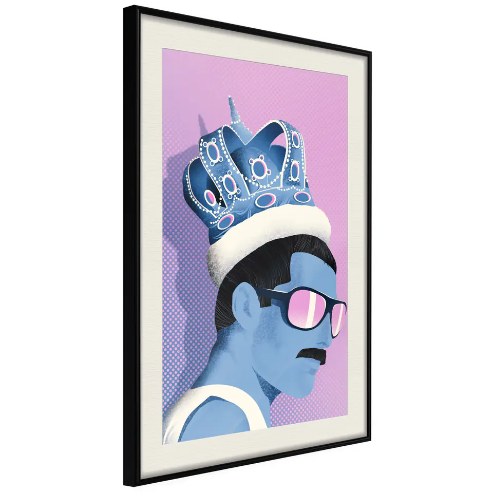 ⁨Poster - King of Music (size 20x30, finish Black frame with passe-partout)⁩ at Wasserman.eu