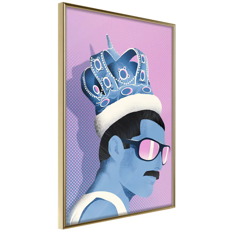 ⁨Plakat - Freddie [Poster] (rozmiar 40x60, wykończenie Rama złota)⁩ w sklepie Wasserman.eu