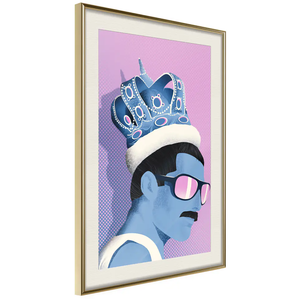⁨Poster - King of Music (size 20x30, finish Gold frame with passe-partout)⁩ at Wasserman.eu