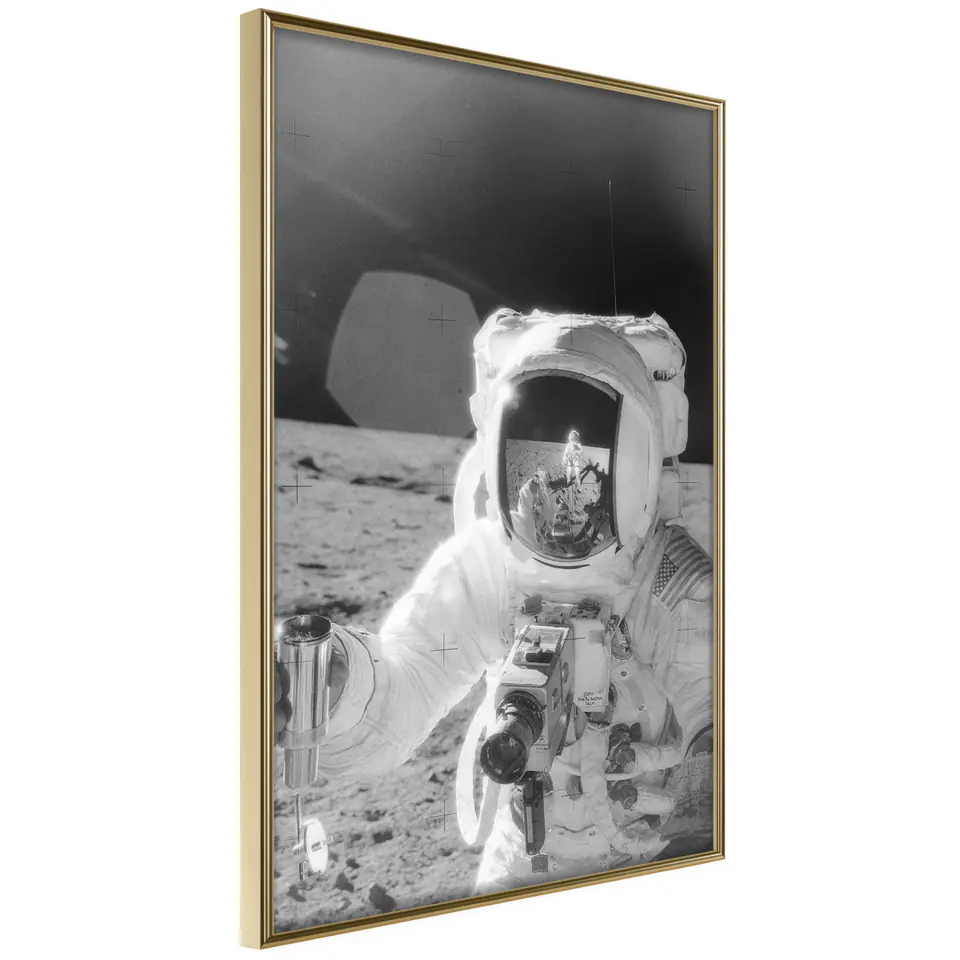 ⁨Poster - Space fun (size 20x30, finish Gold frame)⁩ at Wasserman.eu