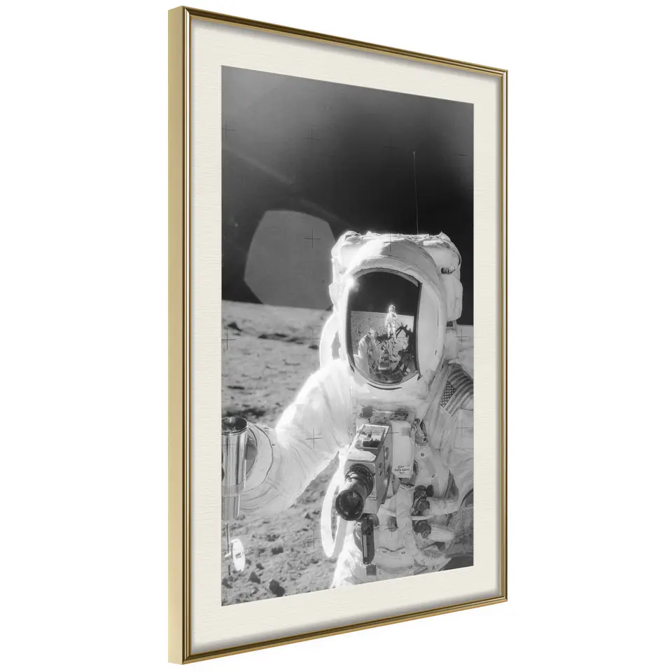 ⁨Poster - Space fun (size 20x30, finish Gold frame with passe-partout)⁩ at Wasserman.eu