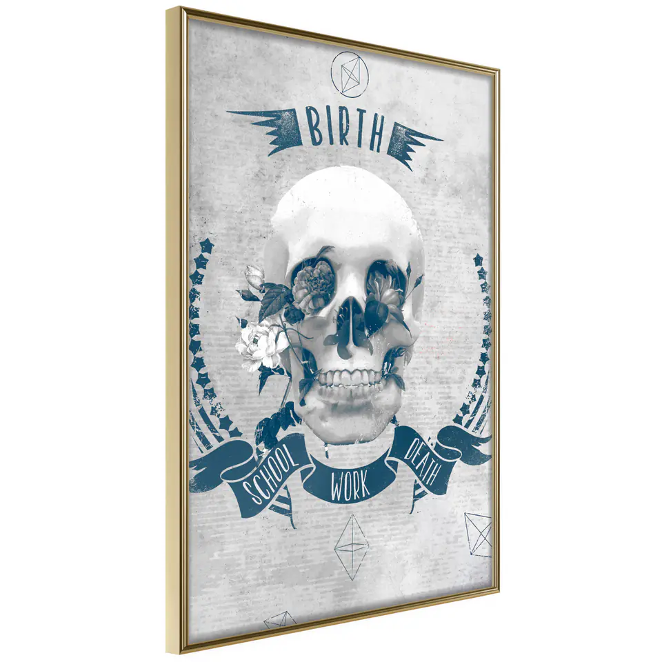 ⁨Poster - A short story about life (size 20x30, finish Gold frame)⁩ at Wasserman.eu