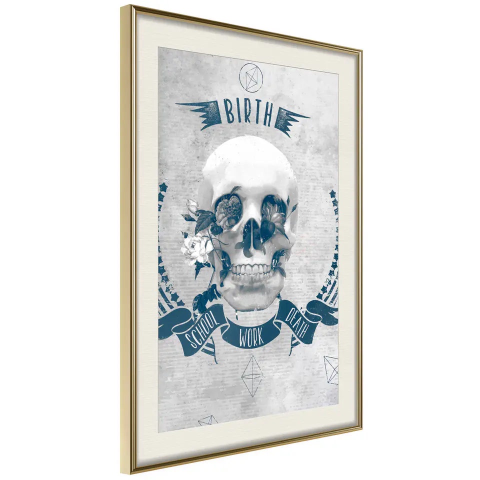 ⁨Poster - A short story about life (size 40x60, finish Gold frame with passe-partout)⁩ at Wasserman.eu