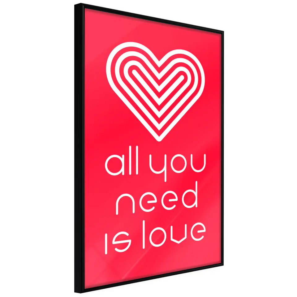⁨Poster - Love everywhere (size 20x30, finish Frame black)⁩ at Wasserman.eu