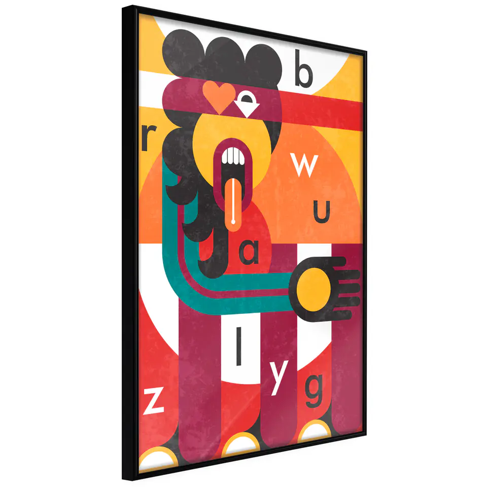 ⁨Poster - Colorful thoughts (size 40x60, finish Frame black)⁩ at Wasserman.eu