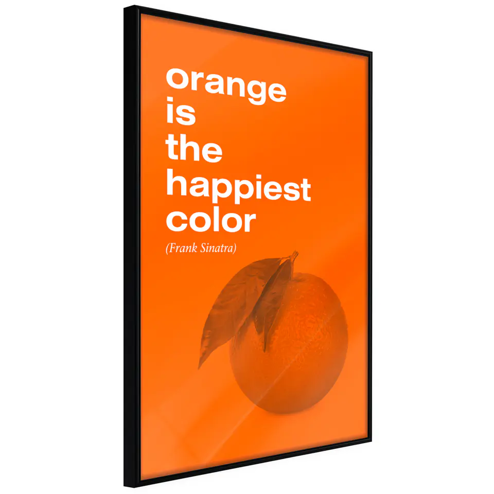 ⁨Poster - Orange color (size 20x30, finish Frame black)⁩ at Wasserman.eu